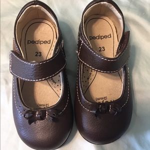Pediped brown leather Mary Janes